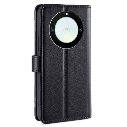 For Honor X40 5G / X9a 5G / Magic5 Lite 5G Leather Wallet Cover Zipper Pocket Phone Stand Case with 2 Straps