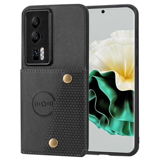 For Huawei P60 / P60 Pro Kickstand Case Card Holder PU Leather Coated TPU Phone Case with Car Mount Metal Sheet