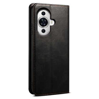 For Huawei nova 11 Pro / nova 11 Ultra Waxy Crazy Horse Texture Phone Cover Stand Wallet PU Leather Cell Phone Case