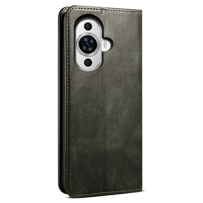 For Huawei nova 11 Pro / nova 11 Ultra Waxy Crazy Horse Texture Phone Cover Stand Wallet PU Leather Cell Phone Case