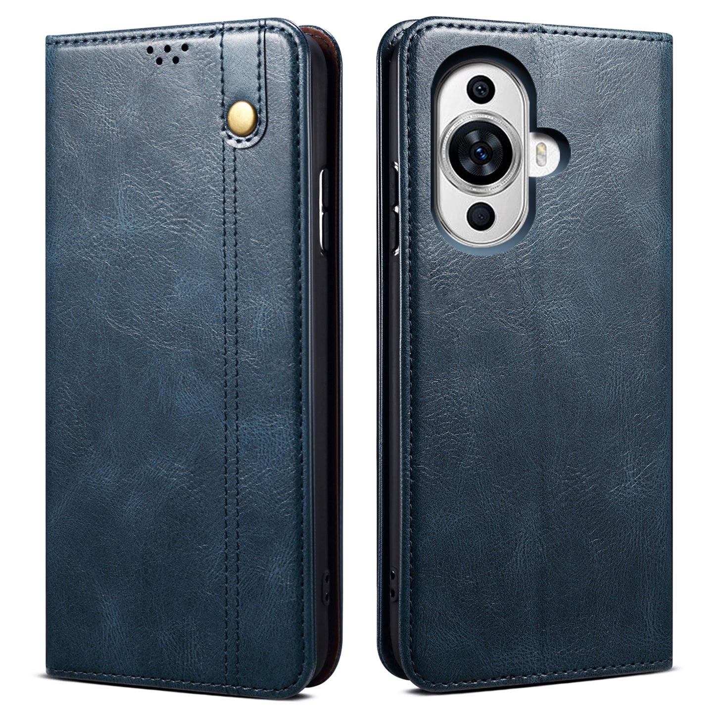 For Huawei nova 11 Pro / nova 11 Ultra Waxy Crazy Horse Texture Phone Cover Stand Wallet PU Leather Cell Phone Case