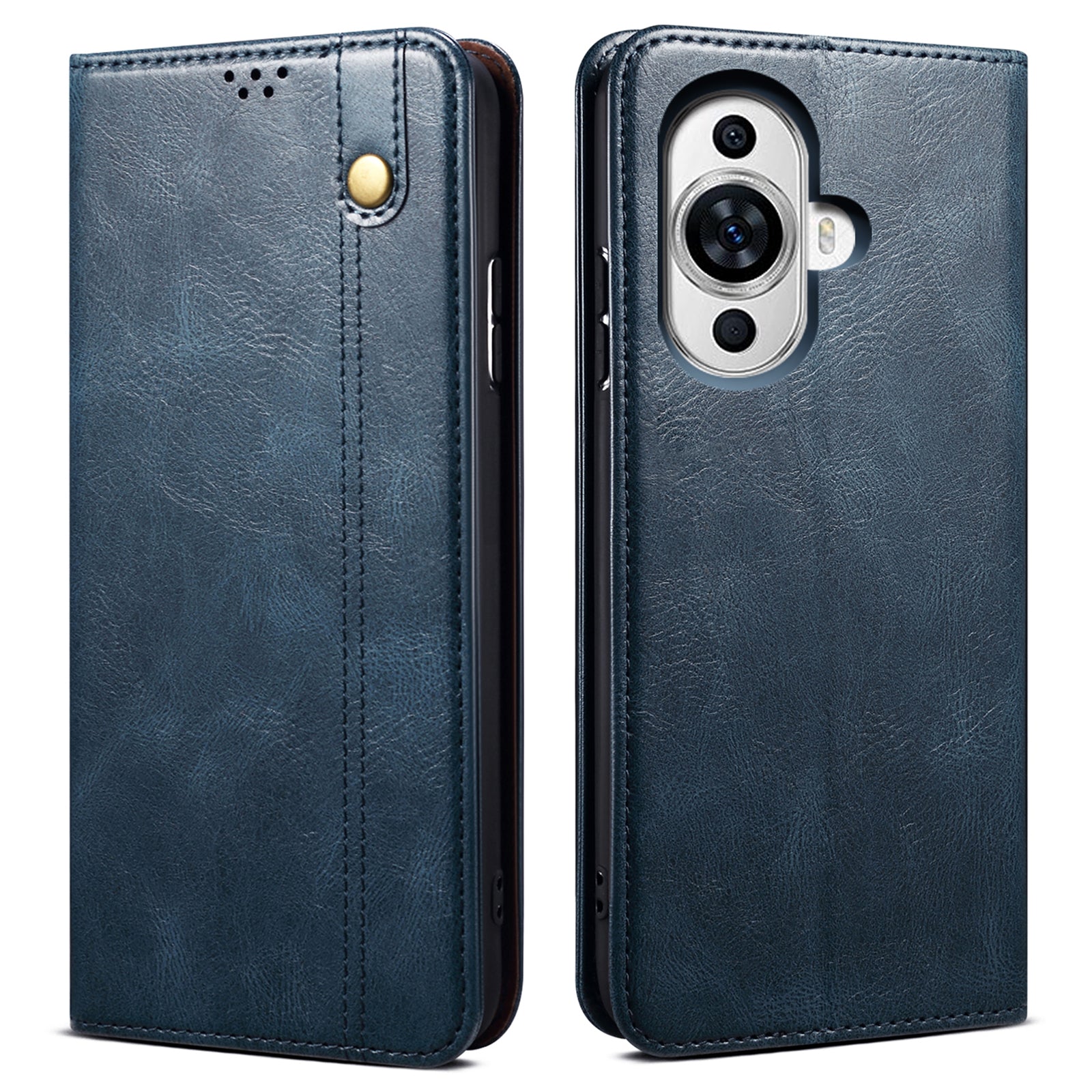 For Huawei nova 11 Pro / nova 11 Ultra Waxy Crazy Horse Texture Phone Cover Stand Wallet PU Leather Cell Phone Case