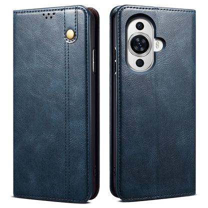 For Huawei nova 11 Pro / nova 11 Ultra Waxy Crazy Horse Texture Phone Cover Stand Wallet PU Leather Cell Phone Case