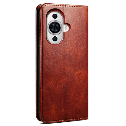 For Huawei nova 11 Pro / nova 11 Ultra Waxy Crazy Horse Texture Phone Cover Stand Wallet PU Leather Cell Phone Case