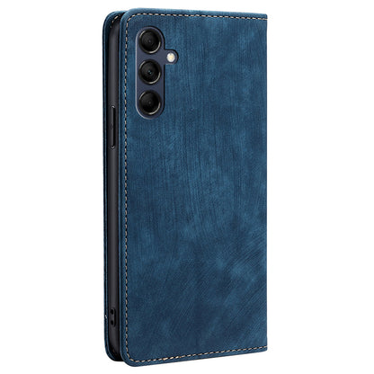 Textured Phone Cover for Samsung Galaxy M14 5G , Stand RFID Blocking Wallet Magnetic Leather Flip Case