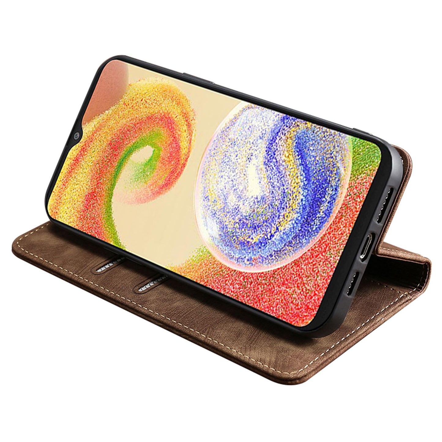 Textured Phone Cover for Samsung Galaxy M14 5G , Stand RFID Blocking Wallet Magnetic Leather Flip Case