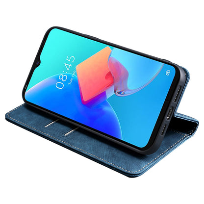 RFID Blocking Cover for Tecno Spark 10 4G Shell with Stand Wallet PU Leather Bump Proof Cellphone Case