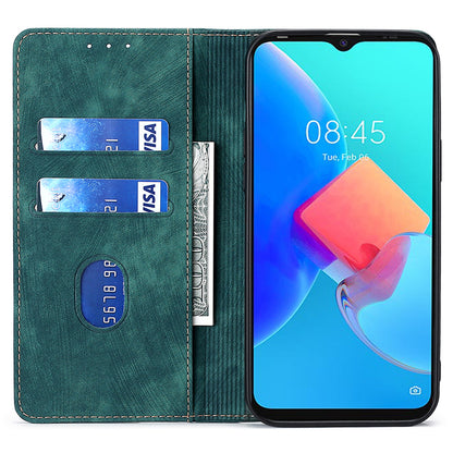 RFID Blocking Cover for Tecno Spark 10 4G Shell with Stand Wallet PU Leather Bump Proof Cellphone Case