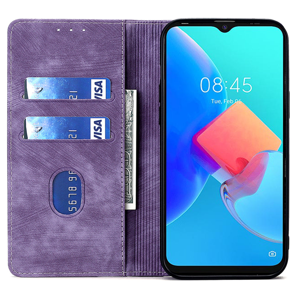 RFID Blocking Cover for Tecno Spark 10 4G Shell with Stand Wallet PU Leather Bump Proof Cellphone Case