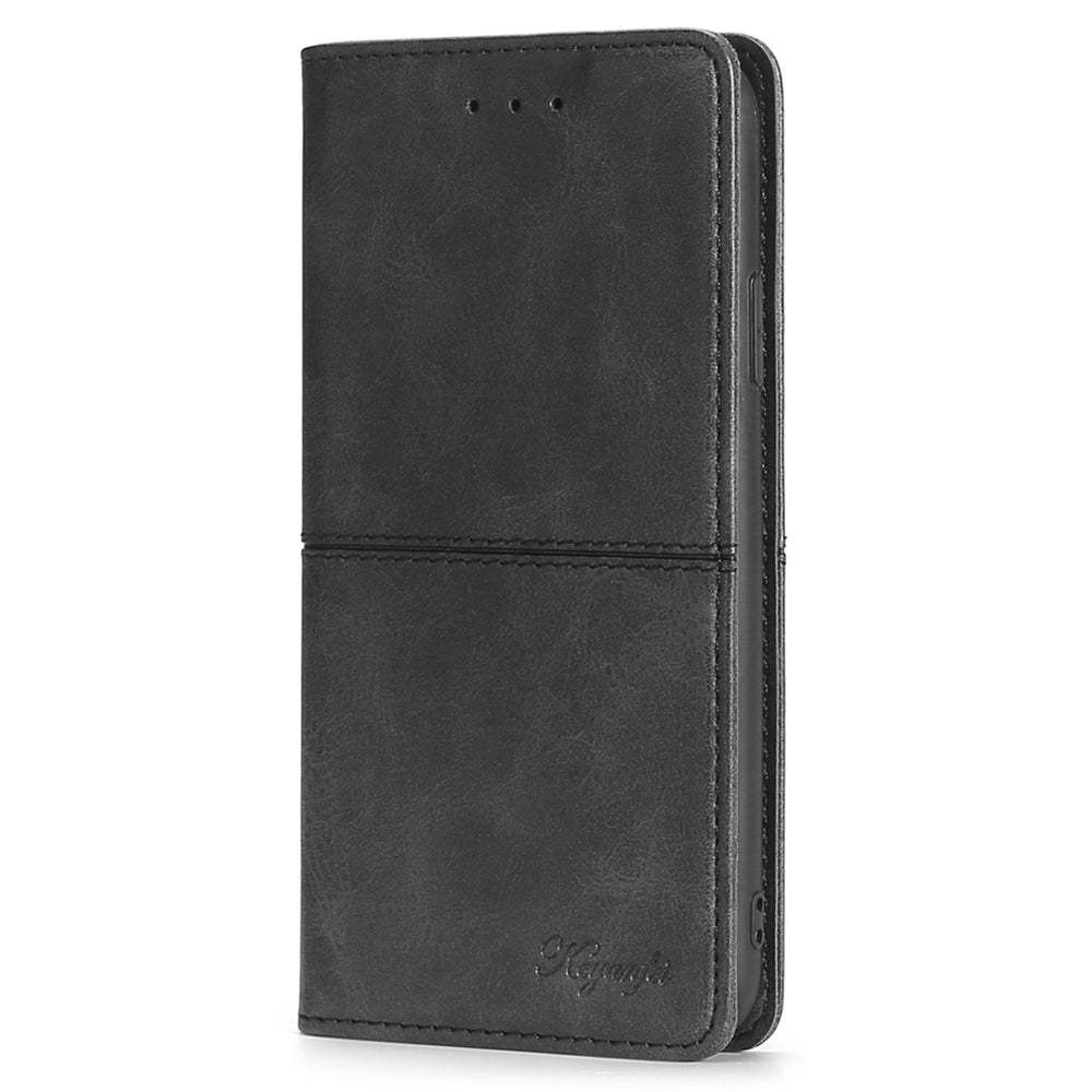 For Tecno Spark 10 4G Phone Cover with Card Slots Cowhide Texture PU Leather Stand Phone Case