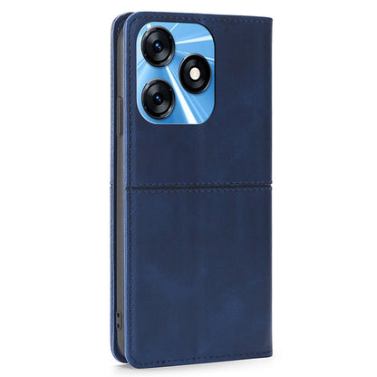 For Tecno Spark 10 4G Phone Cover with Card Slots Cowhide Texture PU Leather Stand Phone Case