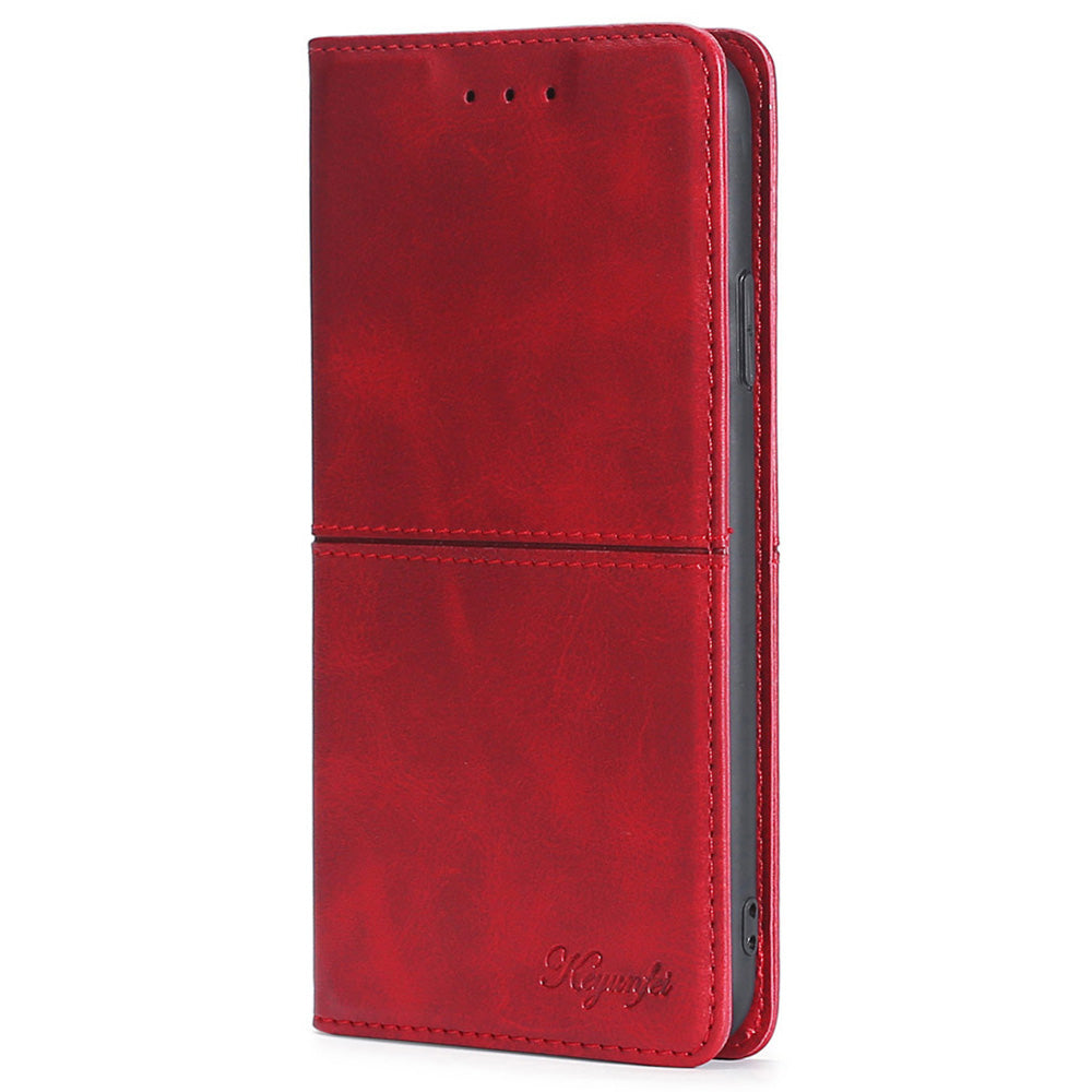 For Tecno Spark 10 4G Phone Cover with Card Slots Cowhide Texture PU Leather Stand Phone Case
