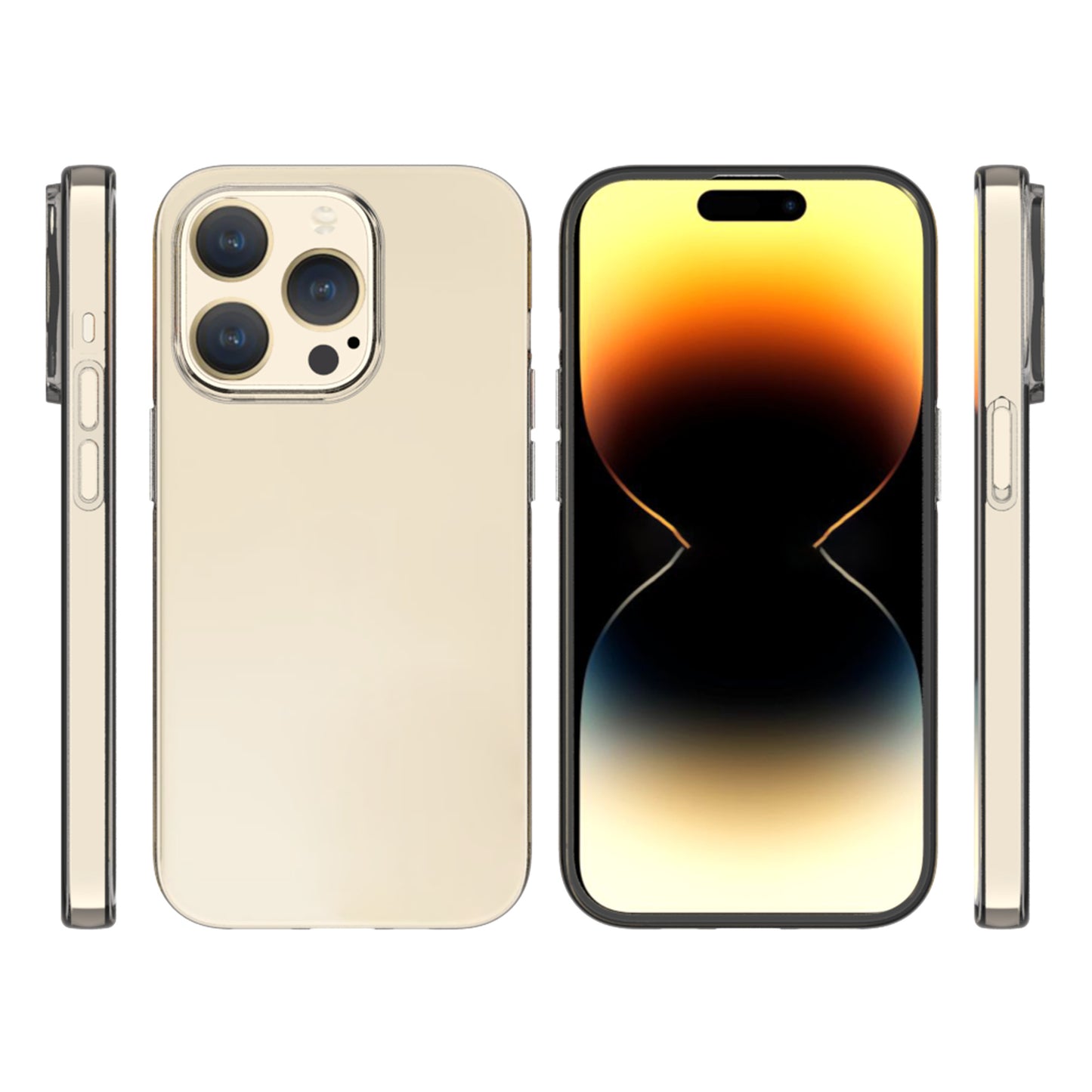 Watermark-Free TPU Phone Case for iPhone 15 Pro Drop Resistant Glossy Cell Phone Cover Shell