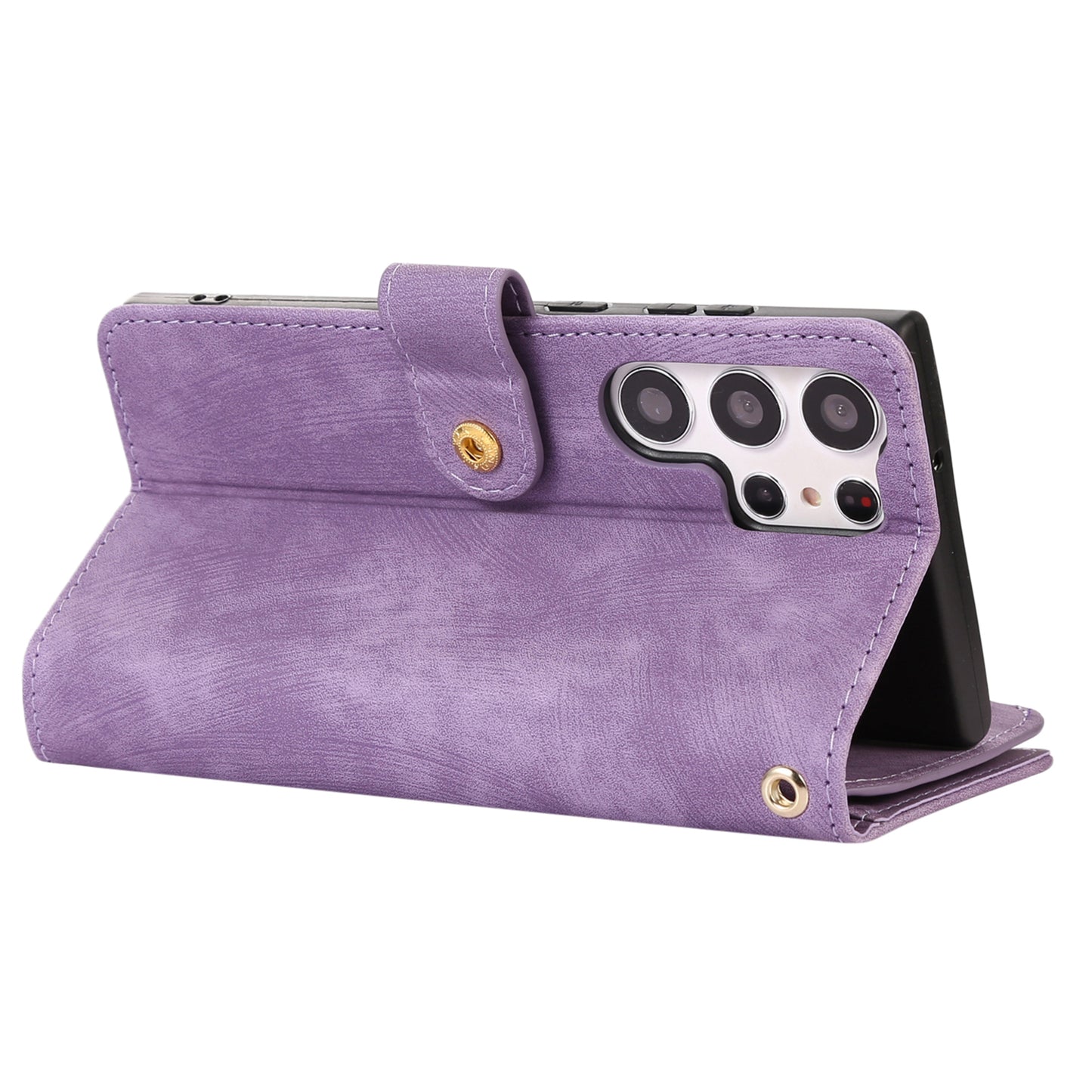 For Samsung Galaxy S23 Ultra Phone Case Multiple Card Slots Rhombus Wallet Phone Shell PU Leather Flip Cover