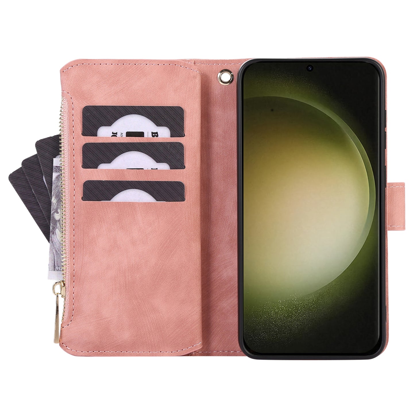 For Samsung Galaxy S23 Ultra Phone Case Multiple Card Slots Rhombus Wallet Phone Shell PU Leather Flip Cover