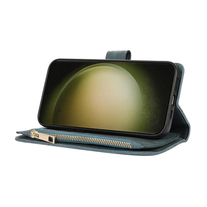 For Samsung Galaxy S23 Ultra Phone Case Multiple Card Slots Rhombus Wallet Phone Shell PU Leather Flip Cover