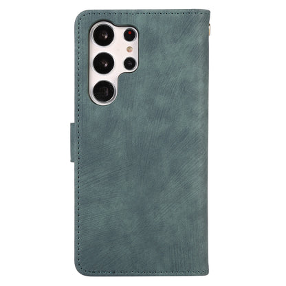 For Samsung Galaxy S23 Ultra Phone Case Multiple Card Slots Rhombus Wallet Phone Shell PU Leather Flip Cover