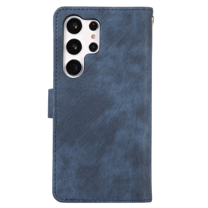 For Samsung Galaxy S23 Ultra Phone Case Multiple Card Slots Rhombus Wallet Phone Shell PU Leather Flip Cover