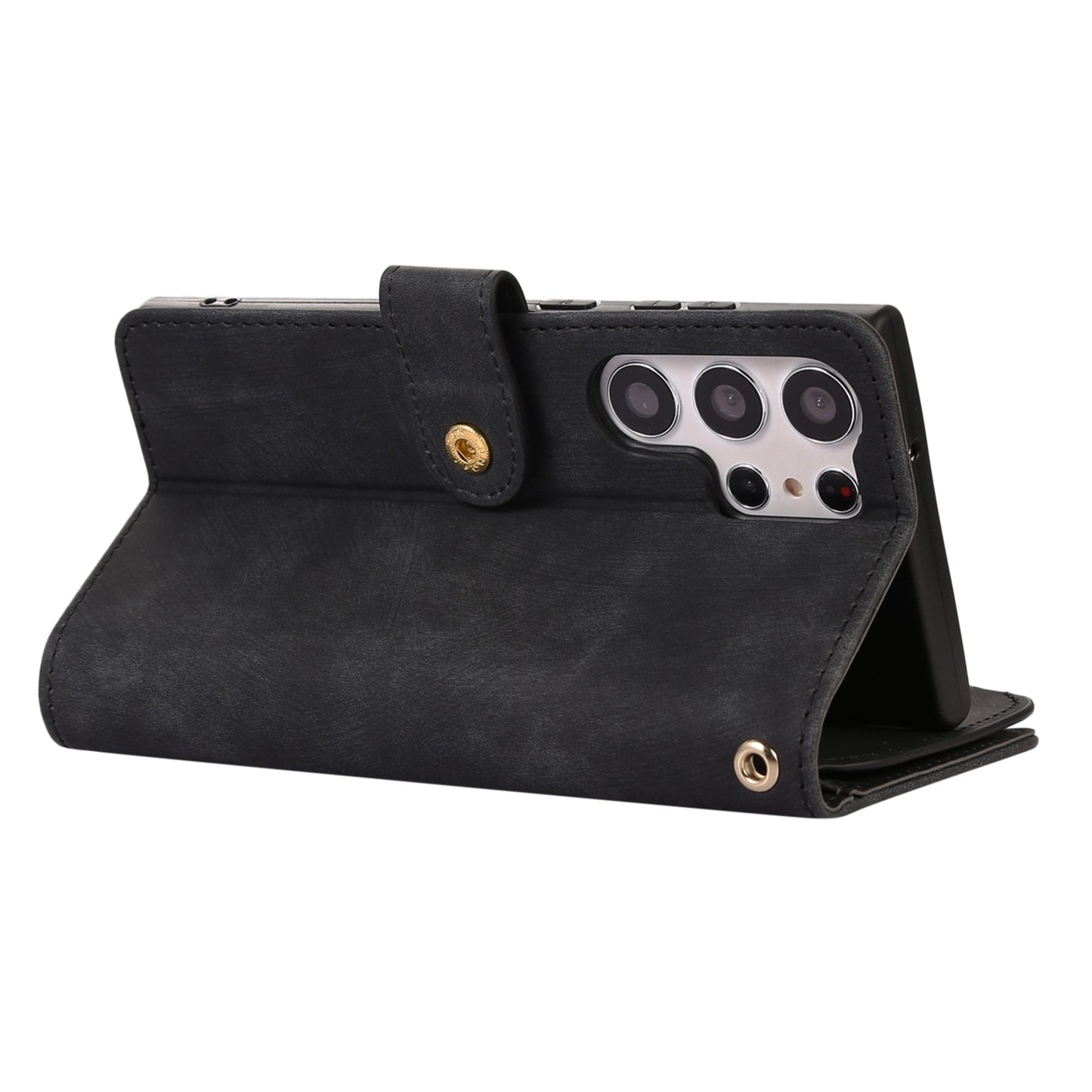 For Samsung Galaxy S23 Ultra Phone Case Multiple Card Slots Rhombus Wallet Phone Shell PU Leather Flip Cover