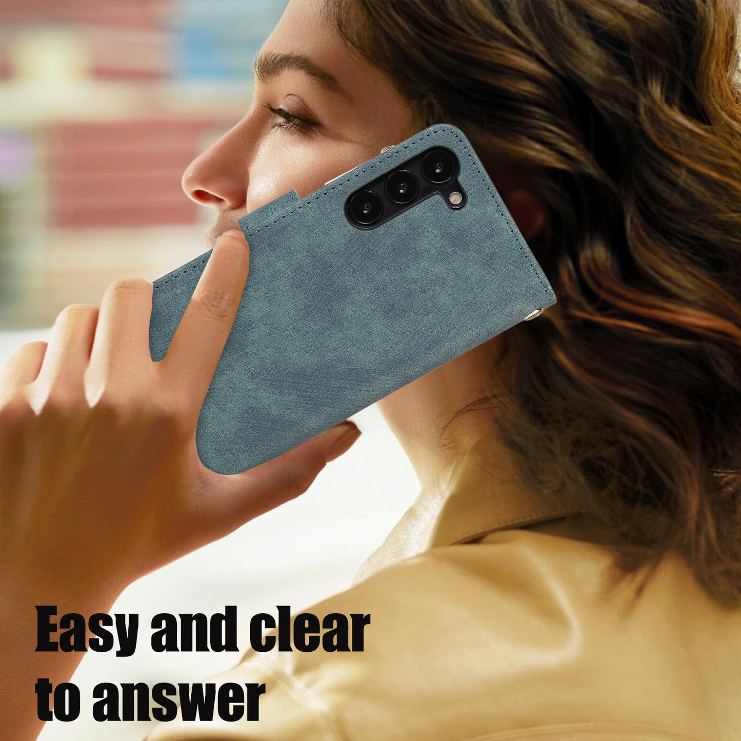 For Samsung Galaxy S23 Phone Case Multiple Card Slots Rhombus PU Leather Flip Cover with Zippered Pocket