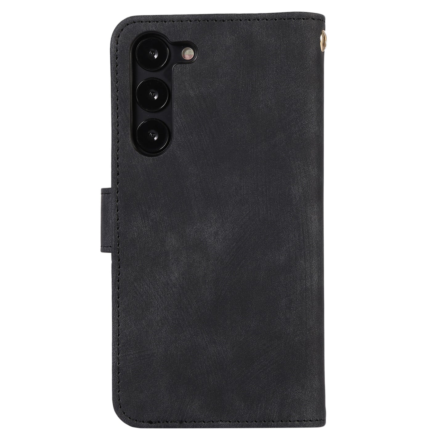 For Samsung Galaxy S23 Phone Case Multiple Card Slots Rhombus PU Leather Flip Cover with Zippered Pocket