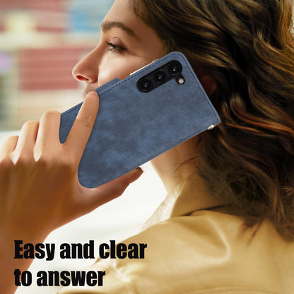 For Samsung Galaxy S23 Phone Case Multiple Card Slots Rhombus PU Leather Flip Cover with Zippered Pocket