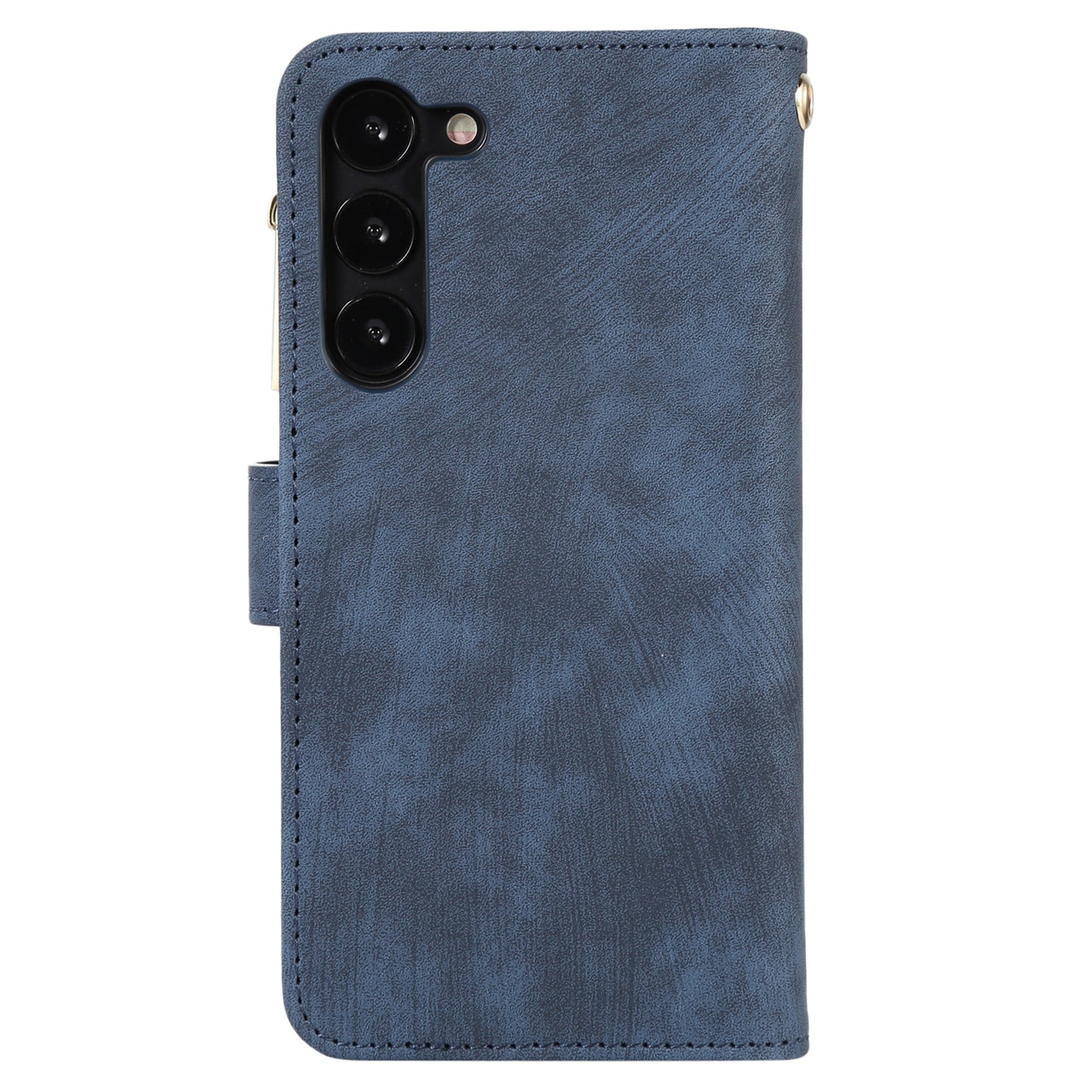 For Samsung Galaxy S23 Phone Case Multiple Card Slots Rhombus PU Leather Flip Cover with Zippered Pocket