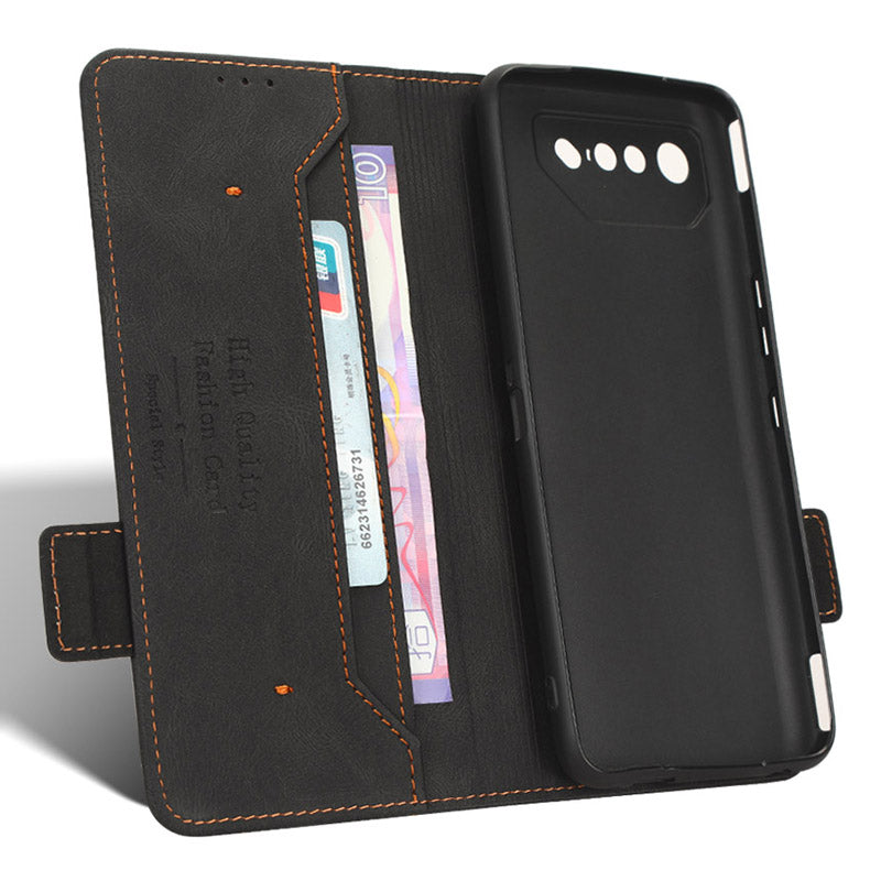 For Asus ROG Phone 7 Ultimate 5G / ROG Phone 7 5G Hardware Decor PU Leather Phone Case Wallet Stand Cover