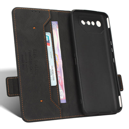 For Asus ROG Phone 7 Ultimate 5G / ROG Phone 7 5G Hardware Decor PU Leather Phone Case Wallet Stand Cover