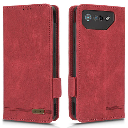 For Asus ROG Phone 7 Ultimate 5G / ROG Phone 7 5G Hardware Decor PU Leather Phone Case Wallet Stand Cover