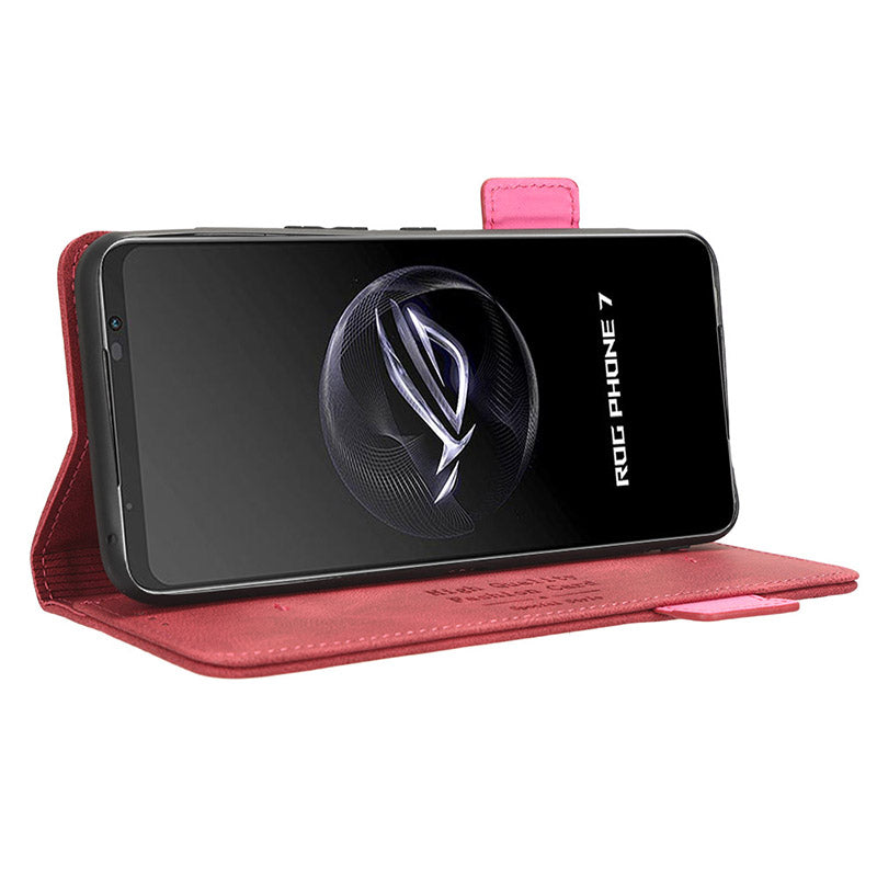 For Asus ROG Phone 7 Ultimate 5G / ROG Phone 7 5G Hardware Decor PU Leather Phone Case Wallet Stand Cover