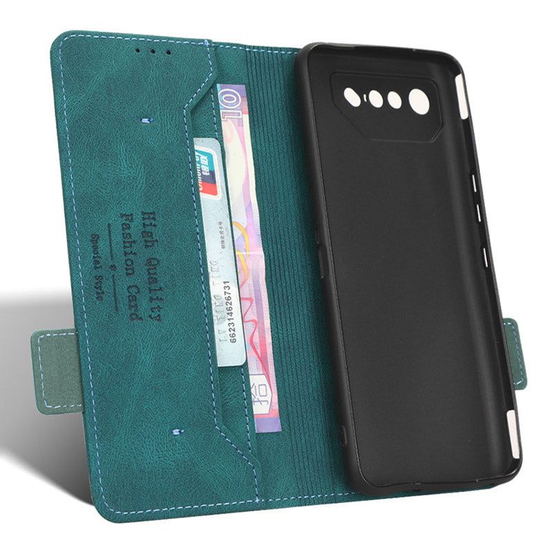 For Asus ROG Phone 7 Ultimate 5G / ROG Phone 7 5G Hardware Decor PU Leather Phone Case Wallet Stand Cover