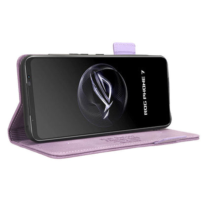 For Asus ROG Phone 7 Ultimate 5G / ROG Phone 7 5G Hardware Decor PU Leather Phone Case Wallet Stand Cover