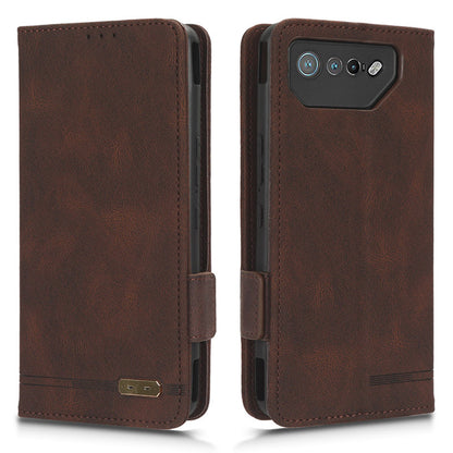 For Asus ROG Phone 7 Ultimate 5G / ROG Phone 7 5G Hardware Decor PU Leather Phone Case Wallet Stand Cover