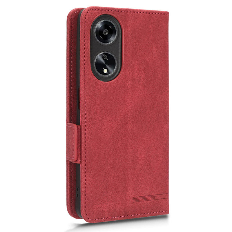 For Oppo A1 5G Wallet Stand Cover Hardware Decor Anti-scratch PU Leather Phone Case