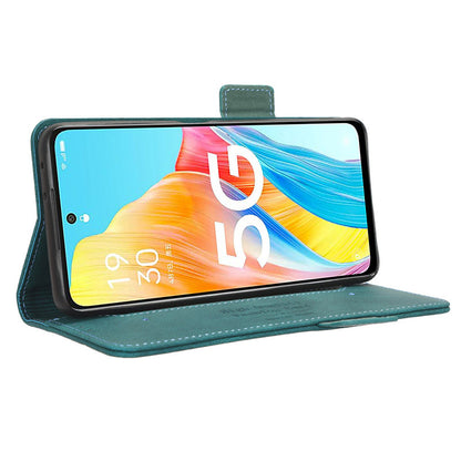 For Oppo A1 5G Wallet Stand Cover Hardware Decor Anti-scratch PU Leather Phone Case