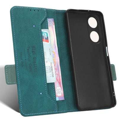 For Oppo A1 5G Wallet Stand Cover Hardware Decor Anti-scratch PU Leather Phone Case