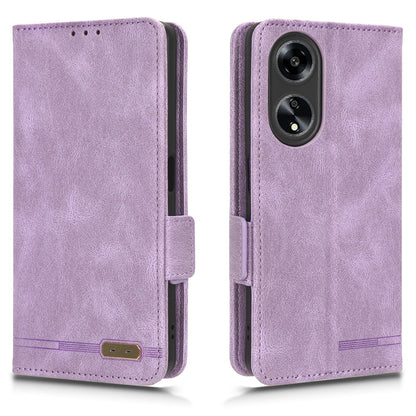 For Oppo A1 5G Wallet Stand Cover Hardware Decor Anti-scratch PU Leather Phone Case