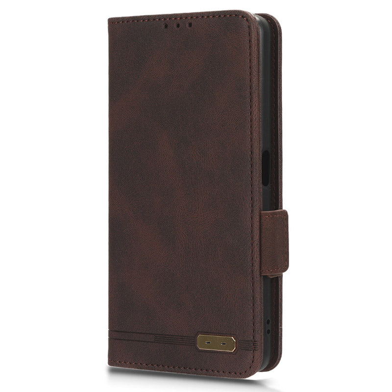 For Oppo A1 5G Wallet Stand Cover Hardware Decor Anti-scratch PU Leather Phone Case