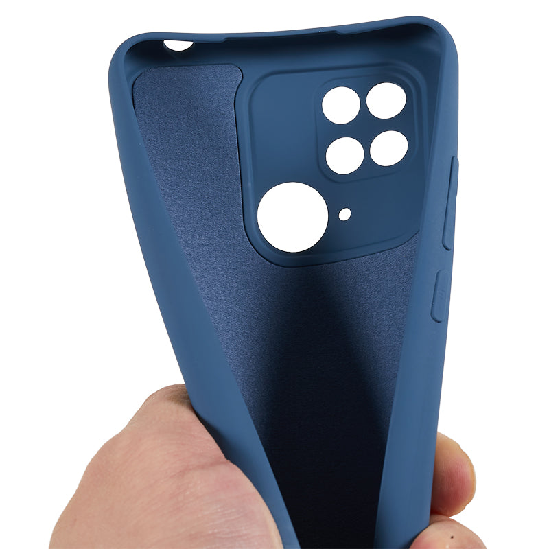 For Xiaomi Redmi 10C 4G Rubberized Phone Case Scratch Proof Fiber Lining Soft TPU Back Cover