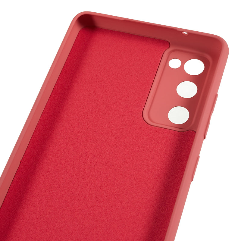 For Samsung Galaxy S20 Lite / S20 FE / S20 FE 5G / S20 FE 2022 Fiber Lining Rubberized TPU Cover Phone Case