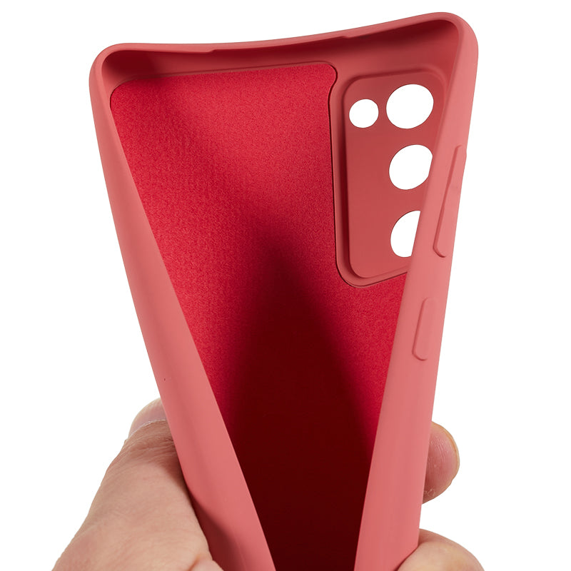 For Samsung Galaxy S20 Lite / S20 FE / S20 FE 5G / S20 FE 2022 Fiber Lining Rubberized TPU Cover Phone Case