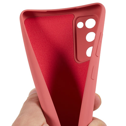 For Samsung Galaxy S20 Lite / S20 FE / S20 FE 5G / S20 FE 2022 Fiber Lining Rubberized TPU Cover Phone Case