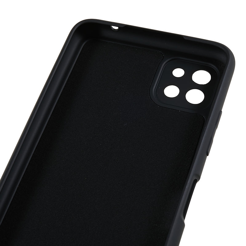 For Samsung Galaxy A22 5G (EU Version) Fiber Lining Rubberized TPU Cover Drop Resistant Phone Case