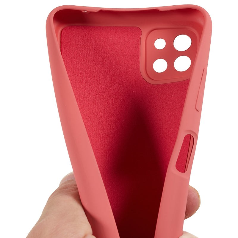 For Samsung Galaxy A22 5G (EU Version) Fiber Lining Rubberized TPU Cover Drop Resistant Phone Case