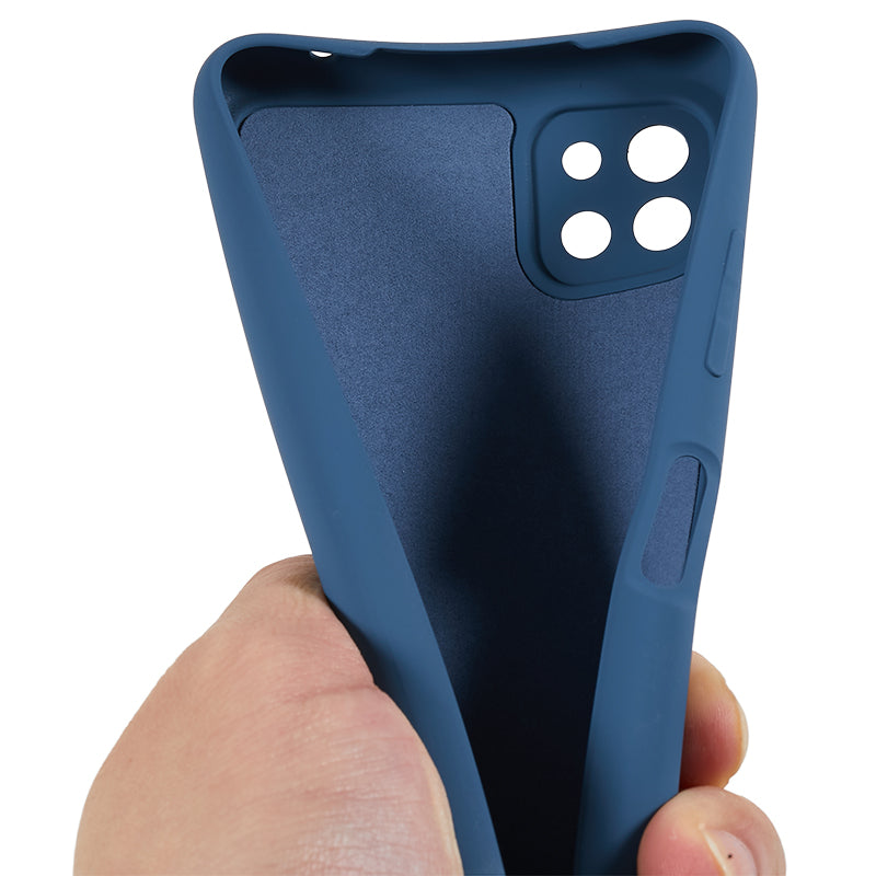 For Samsung Galaxy A22 5G (EU Version) Fiber Lining Rubberized TPU Cover Drop Resistant Phone Case