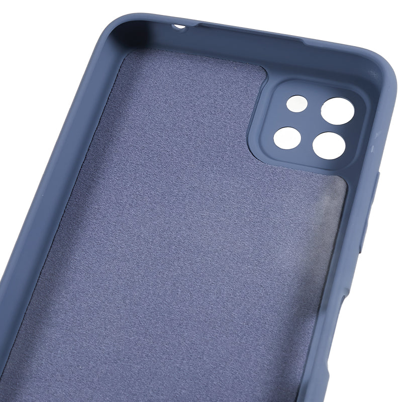 For Samsung Galaxy A22 5G (EU Version) Fiber Lining Rubberized TPU Cover Drop Resistant Phone Case