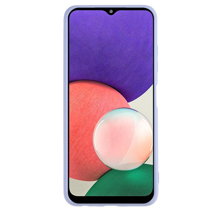 For Samsung Galaxy A22 5G (EU Version) Fiber Lining Rubberized TPU Cover Drop Resistant Phone Case