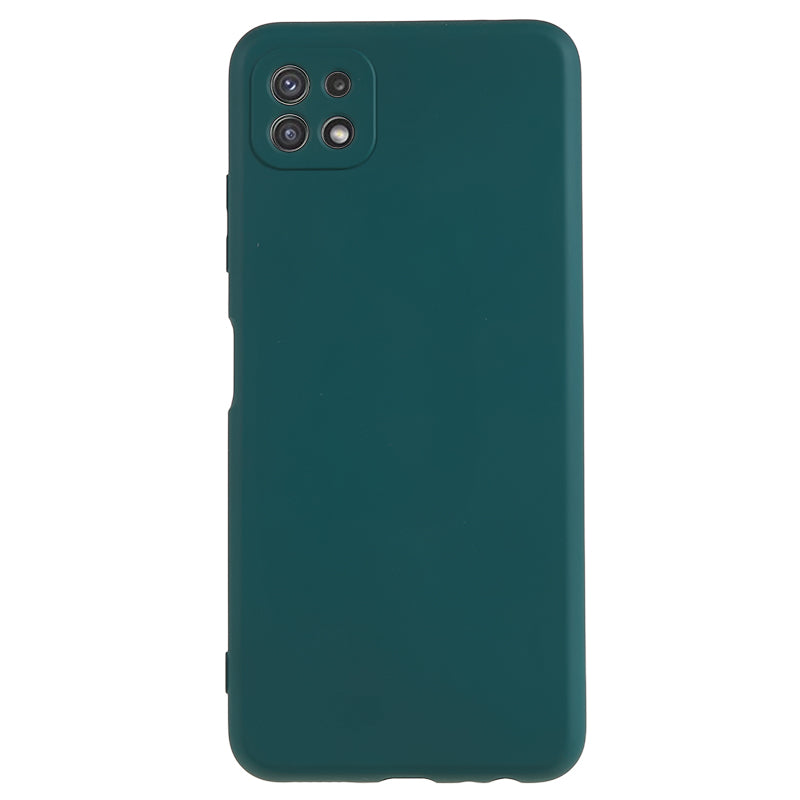 For Samsung Galaxy A22 5G (EU Version) Fiber Lining Rubberized TPU Cover Drop Resistant Phone Case