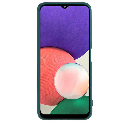 For Samsung Galaxy A22 5G (EU Version) Fiber Lining Rubberized TPU Cover Drop Resistant Phone Case